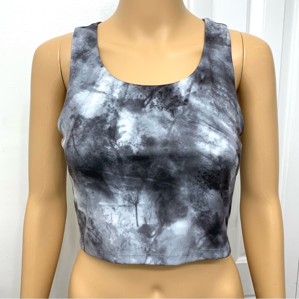 RBX Space Graphite longline Racerback Sports Bra Women’s top size S